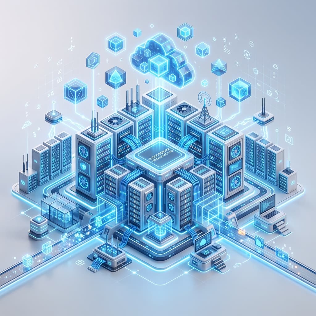 Cloud Server Infrastructure illustration